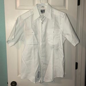 White Military dress shirt size 17C